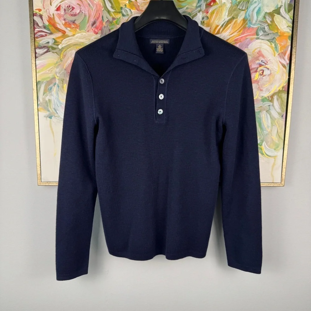 Banana Republic Extra Fine Italian Merino Wool Pullover Sweater